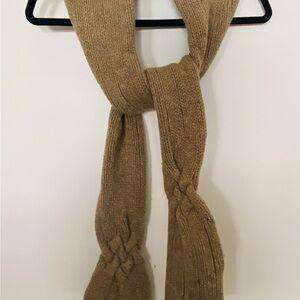 Cozy Knit Tan Scarf